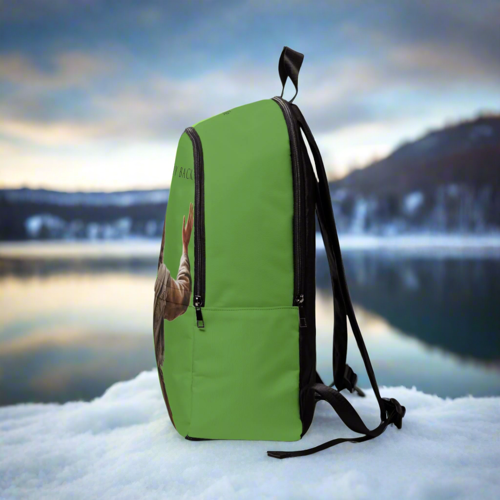 "Jesus Has My Back" Christian Backpack (Choose Green Shade)