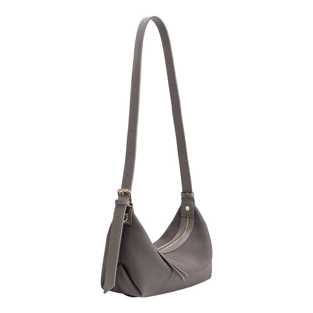 Lilith Gray Vegan Suede Top Handle Bag