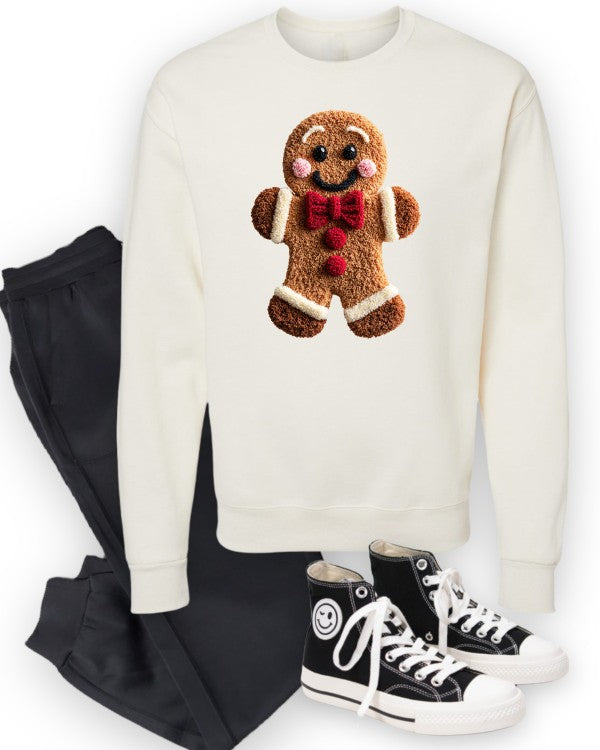 Crochet Latch Hook Gingerbread Graphic Sweatshirt