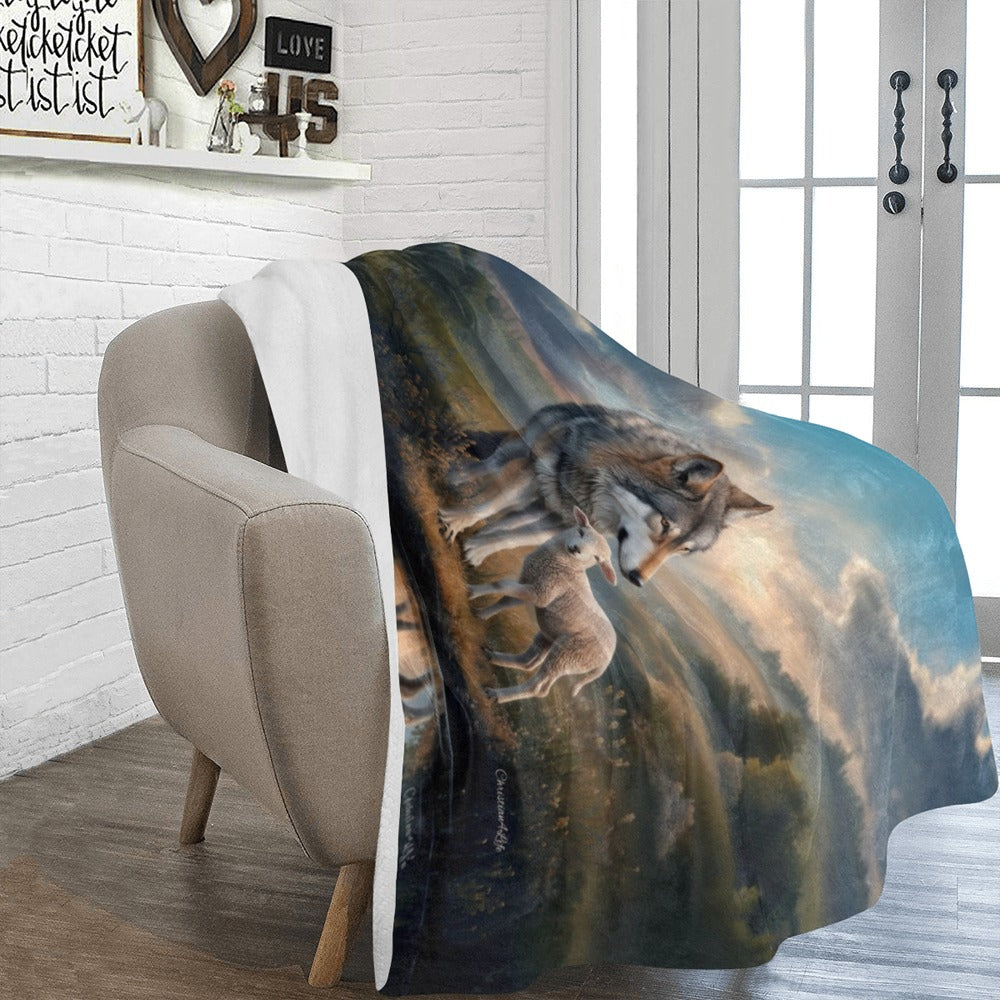 Wolf and Lamb Reflection Isaiah 11:6 Ultra-Soft Micro Fleece Blanket (multiple sizes)
