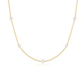 14kt Gold Minimalist Pearl Necklace