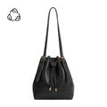 Sally Black Recycled Vegan Leather Shoulder Bag