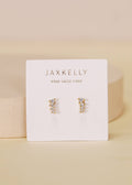 Mini Crawler - White CZ Earrings