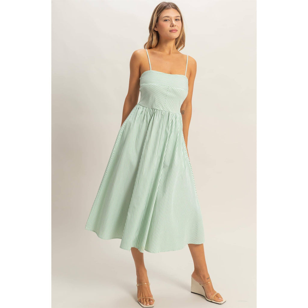 Mallory Striped Spaghetti Strap Dress