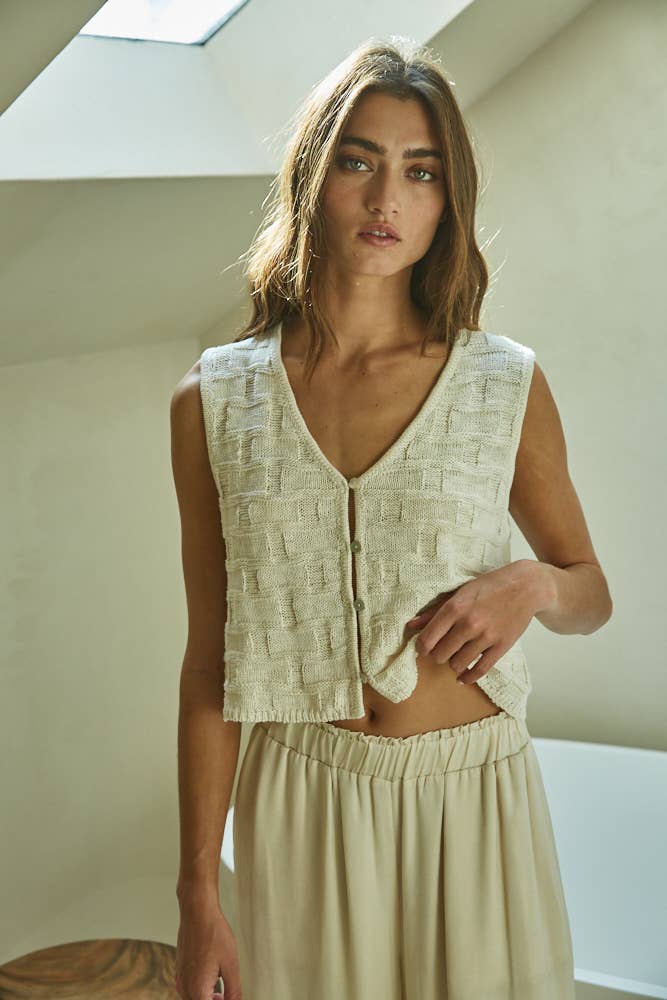 Alessia Button-down Sleeveless Vest