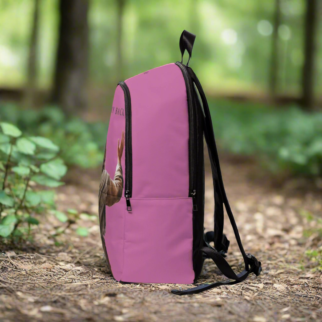 "Jesus Has My Back" Christian Backpack (Choose Pink Shade)
