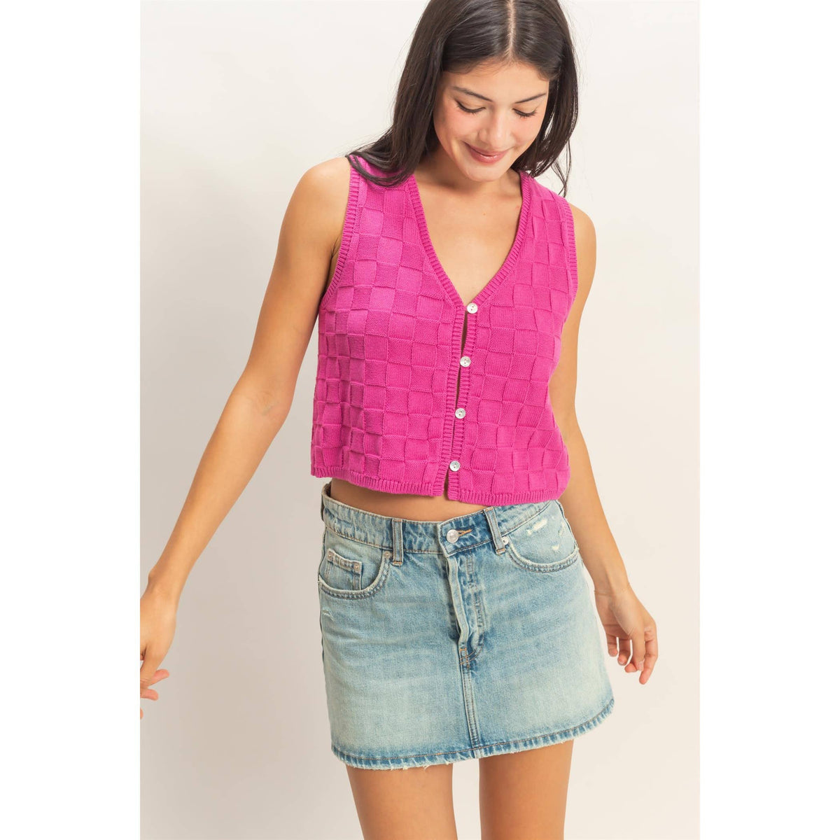 Kayla Basket Weave Vest