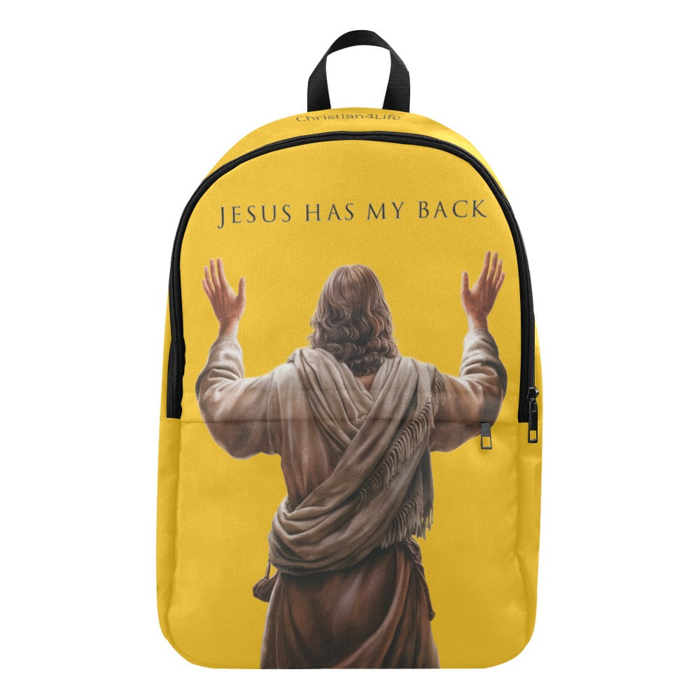 "Jesus Has My Back" Christian Backpack (Choose Yellow Shade))