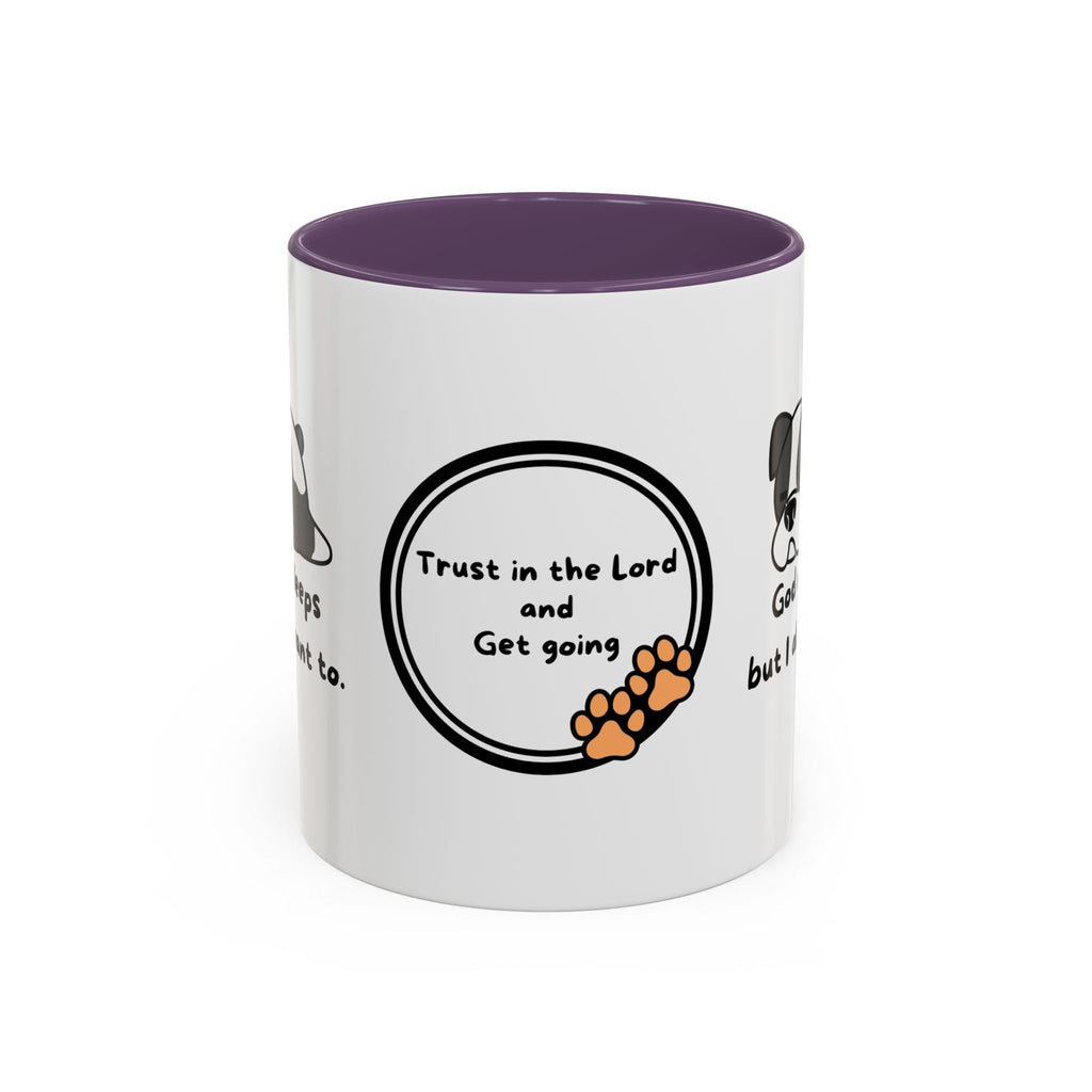 Christian "God never sleeps" 11 oz and 15oz Accent Mug, multiple colors, Christian Mug