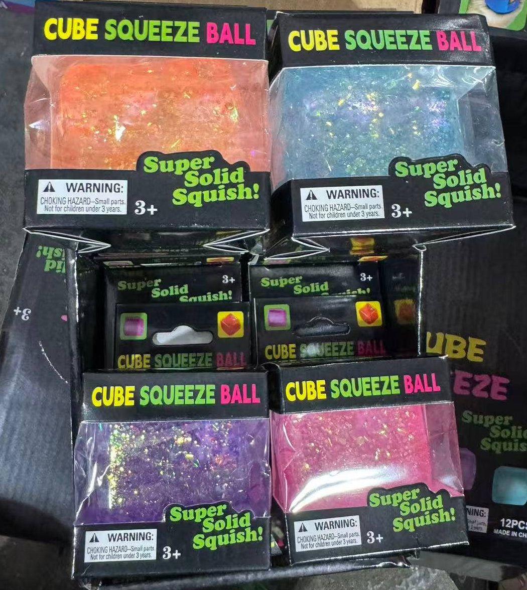 Glitter Squishy Cube