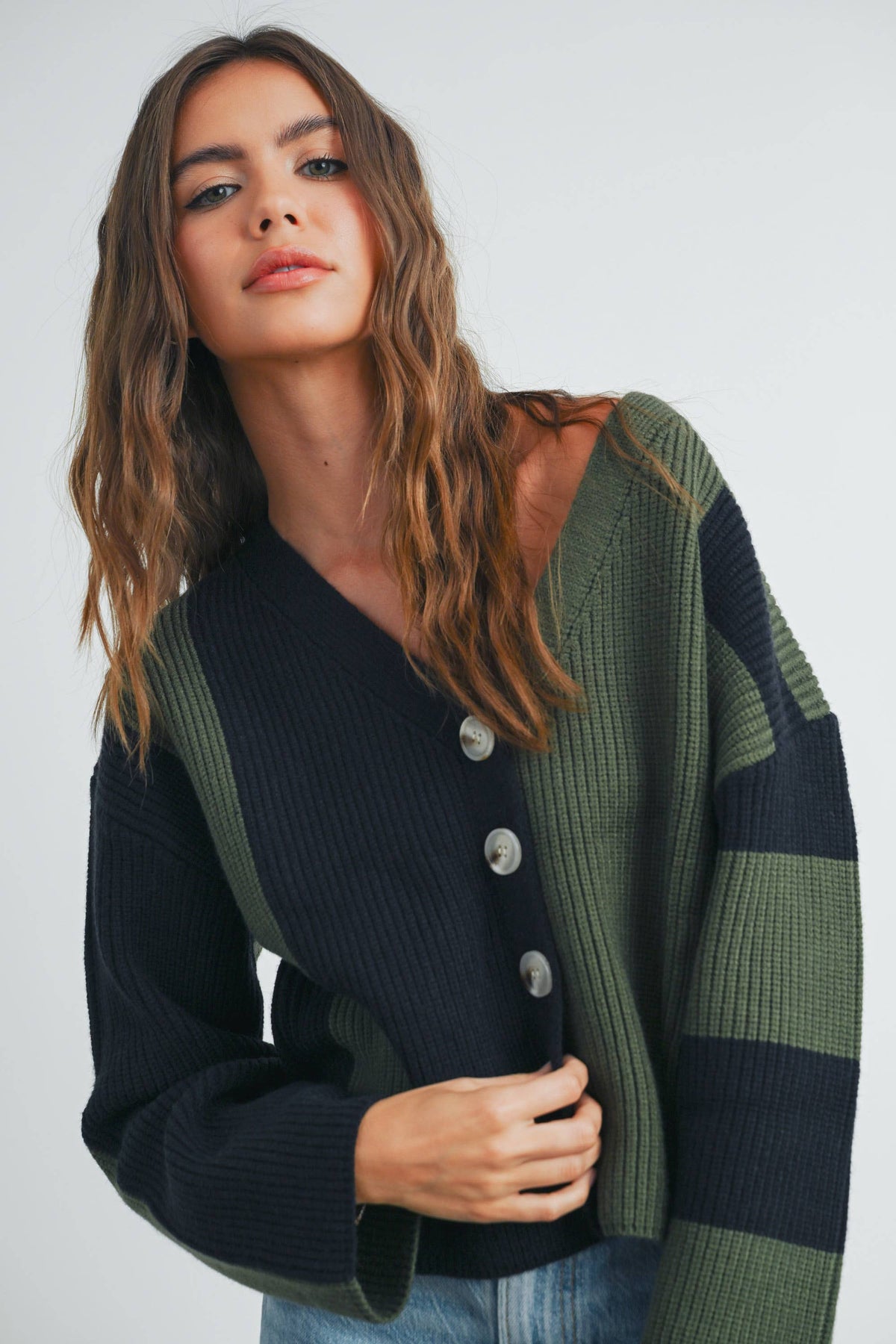 Cynthia Color Block Cardigan