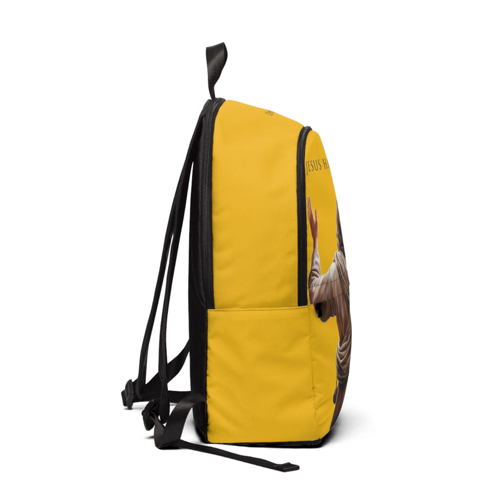 "Jesus Has My Back" Christian Backpack (Choose Yellow Shade))