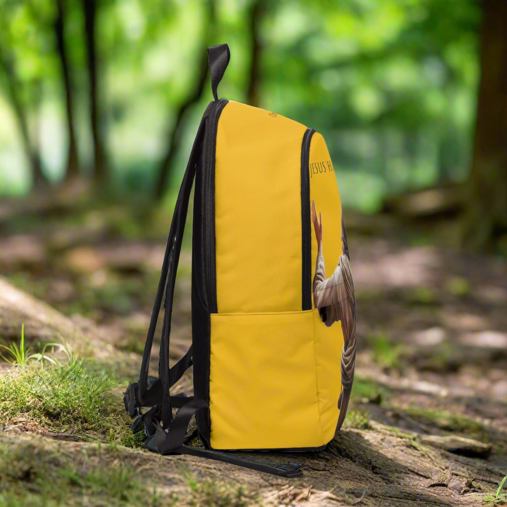"Jesus Has My Back" Christian Backpack (Choose Yellow Shade))