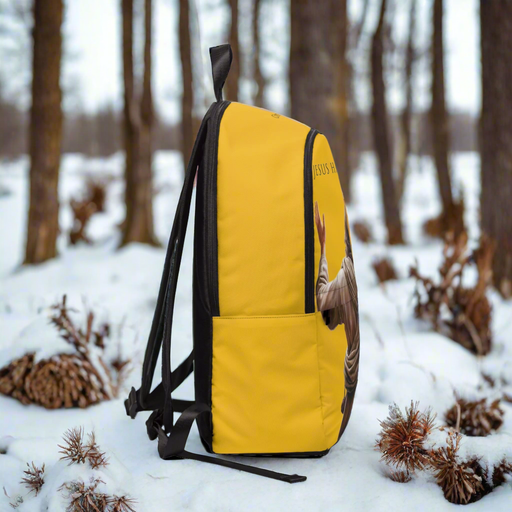 "Jesus Has My Back" Christian Backpack (Choose Yellow Shade))