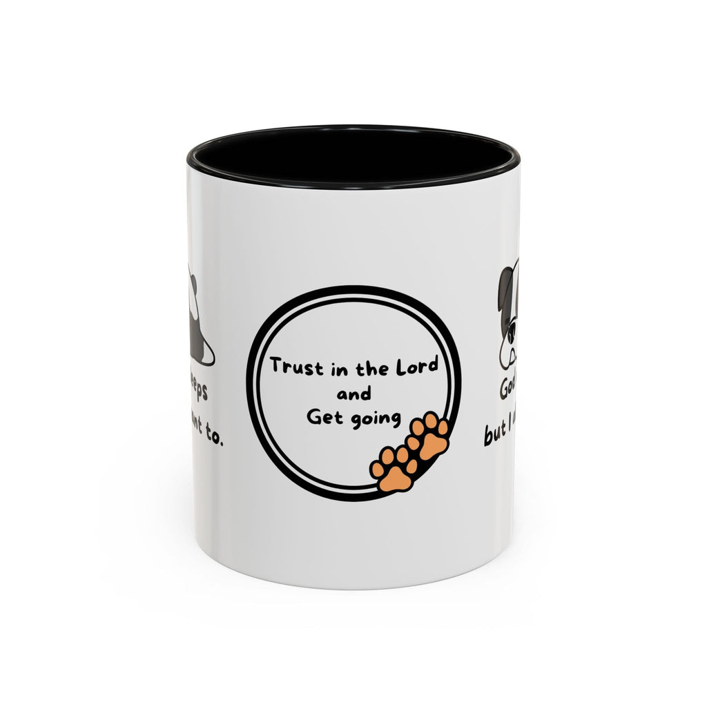Christian "God never sleeps" 11 oz and 15oz Accent Mug, multiple colors, Christian Mug