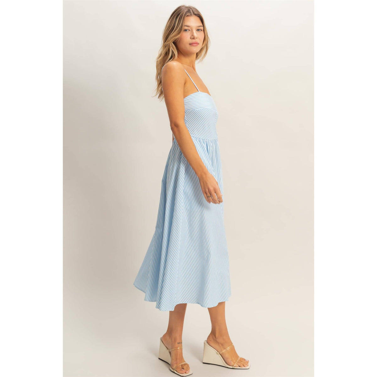 Mallory Striped Spaghetti Strap Dress