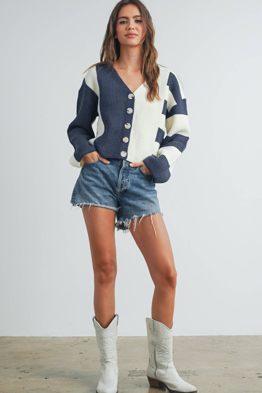 Cynthia Color Block Cardigan