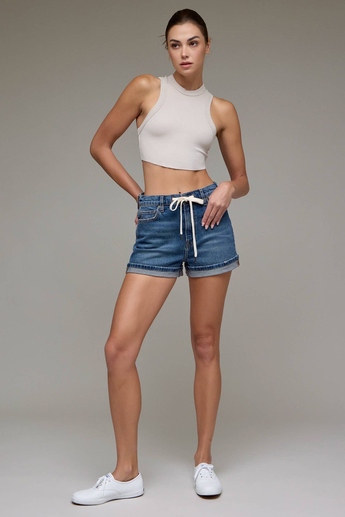 Logan Drawstring Dad Shorts