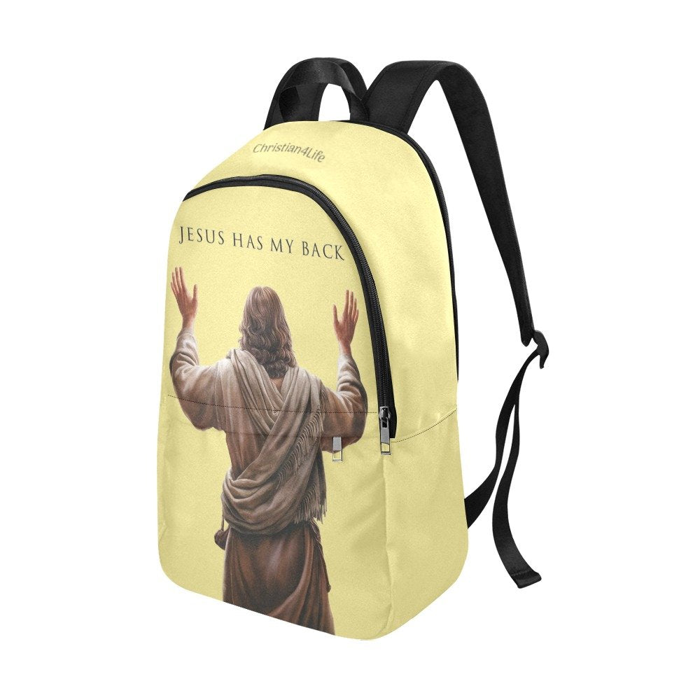 "Jesus Has My Back" Christian Backpack (Choose Yellow Shade))