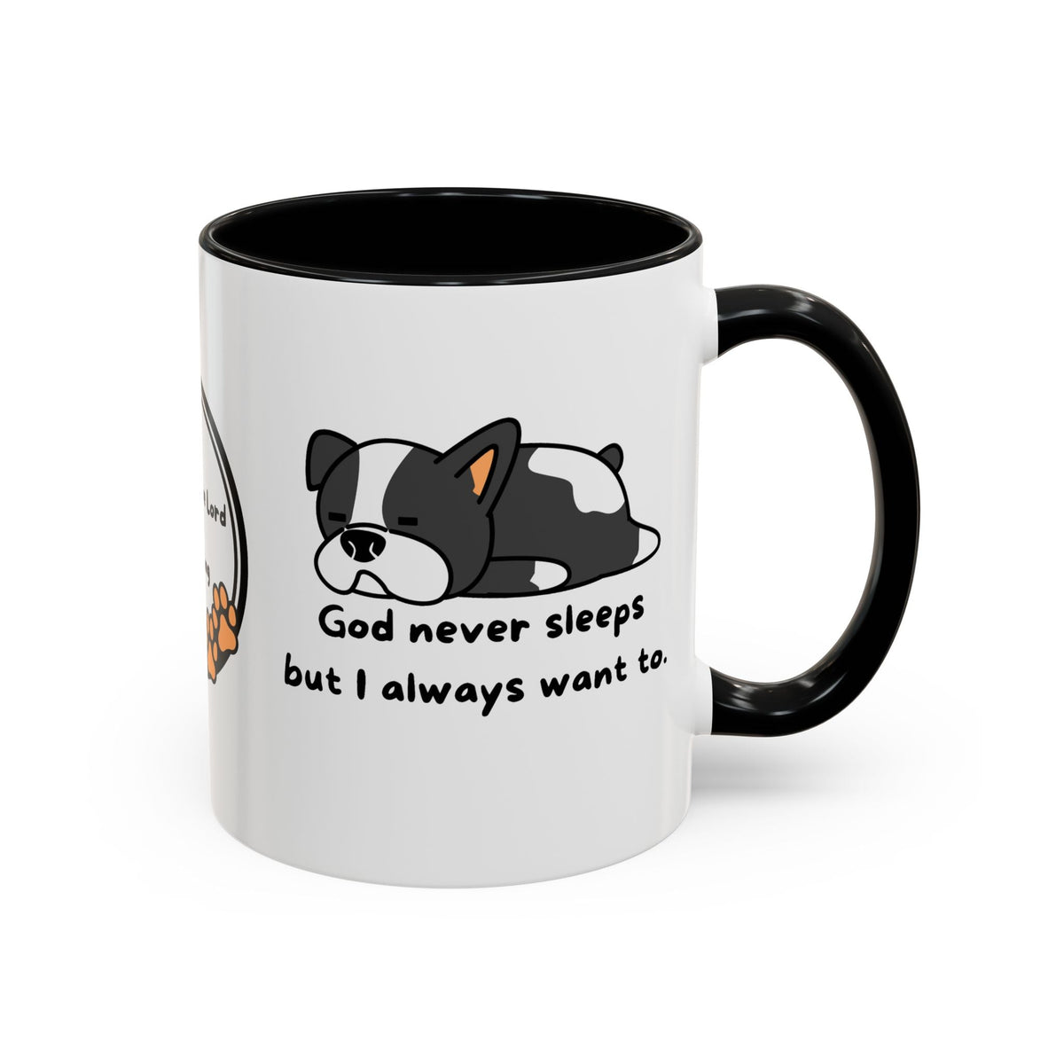 Christian "God never sleeps" 11 oz and 15oz Accent Mug, multiple colors, Christian Mug