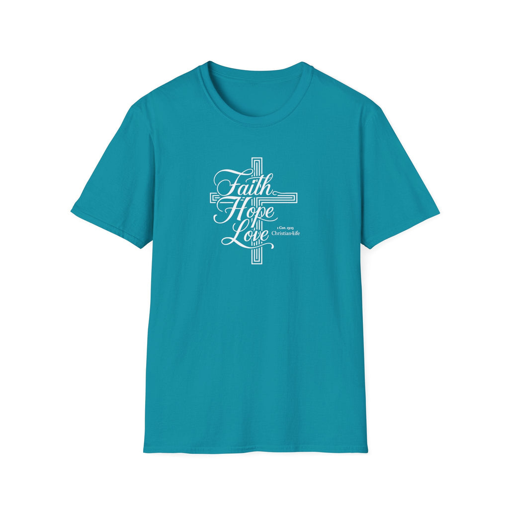 Unisex "Faith, Hope, Love" Christian Cotton Softstyle T-Shirt