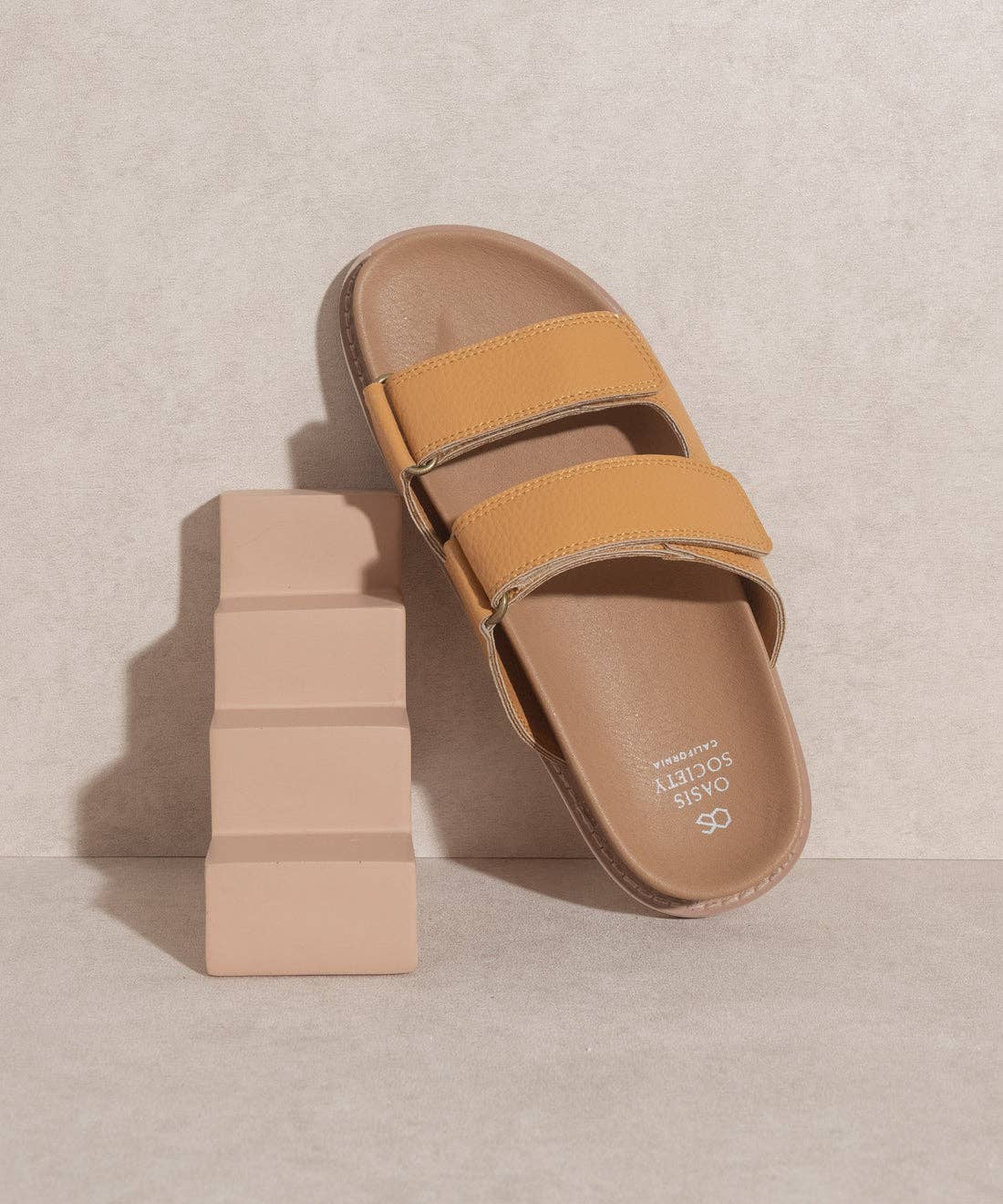 The Sienna Cognac | Double Strap Slide