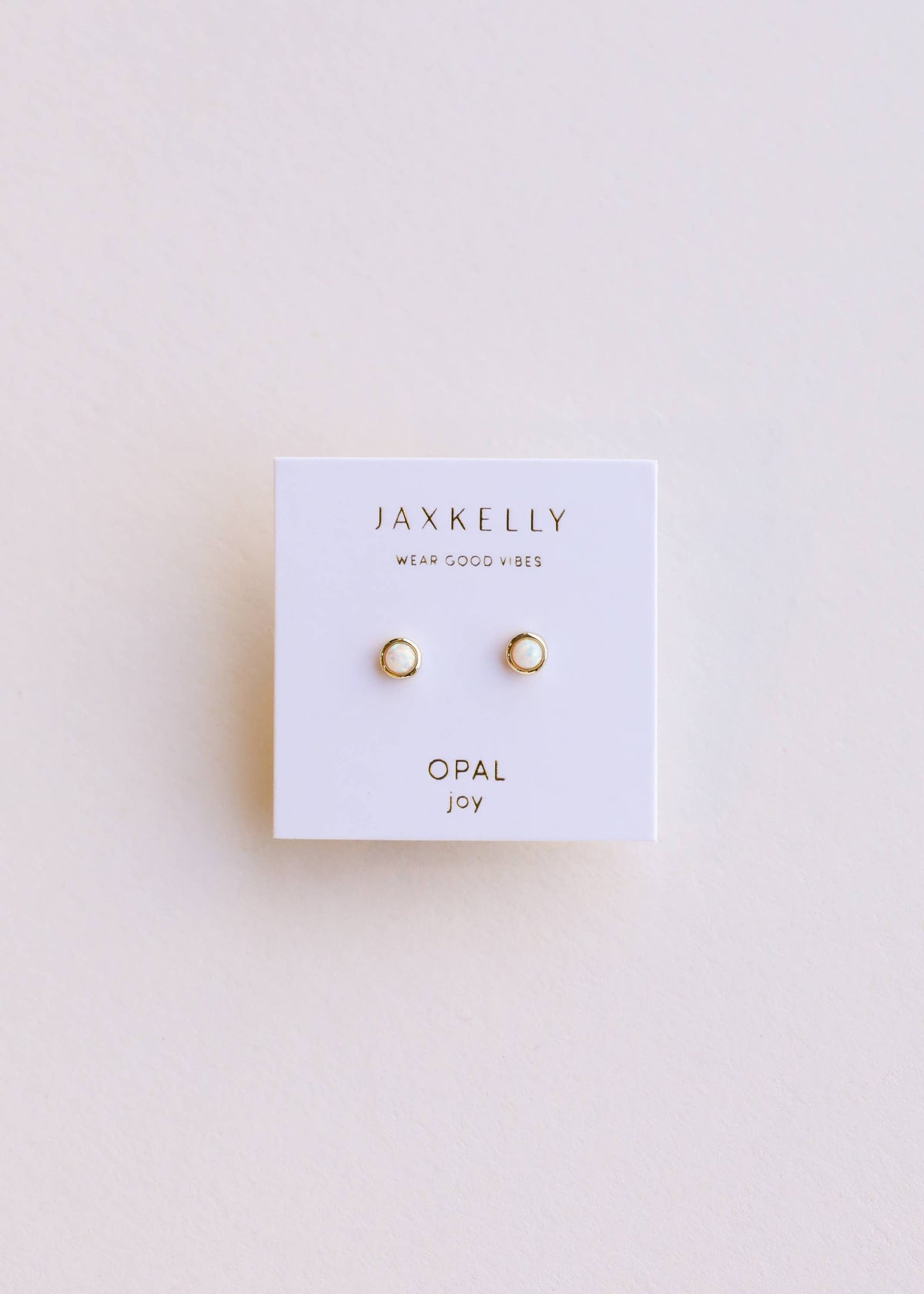 Simple Stud - White Opal