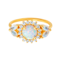 Opal & Diamond Sunflower Queen Ring