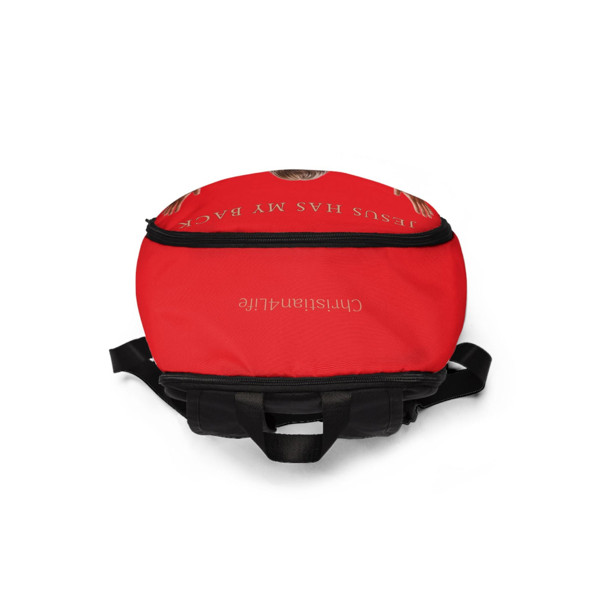 "Jesus Has My Back" Christian Backpack (Choose Red Shade)