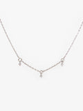 Mini Three Charm Necklace | Silver