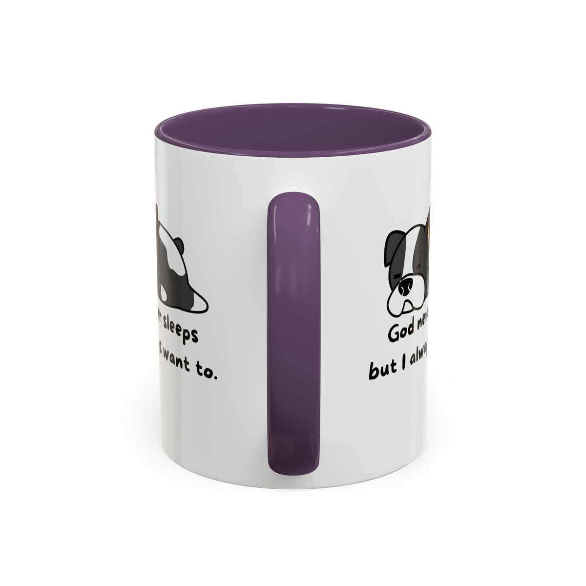 Christian "God never sleeps" 11 oz and 15oz Accent Mug, multiple colors, Christian Mug