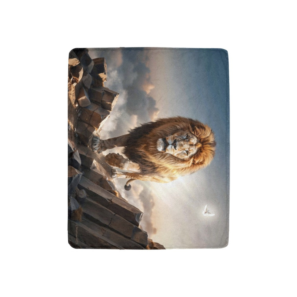 Lion of Judah and Holy Spirit Ultra Soft Micro Fleece Blanket (multiple sizes)
