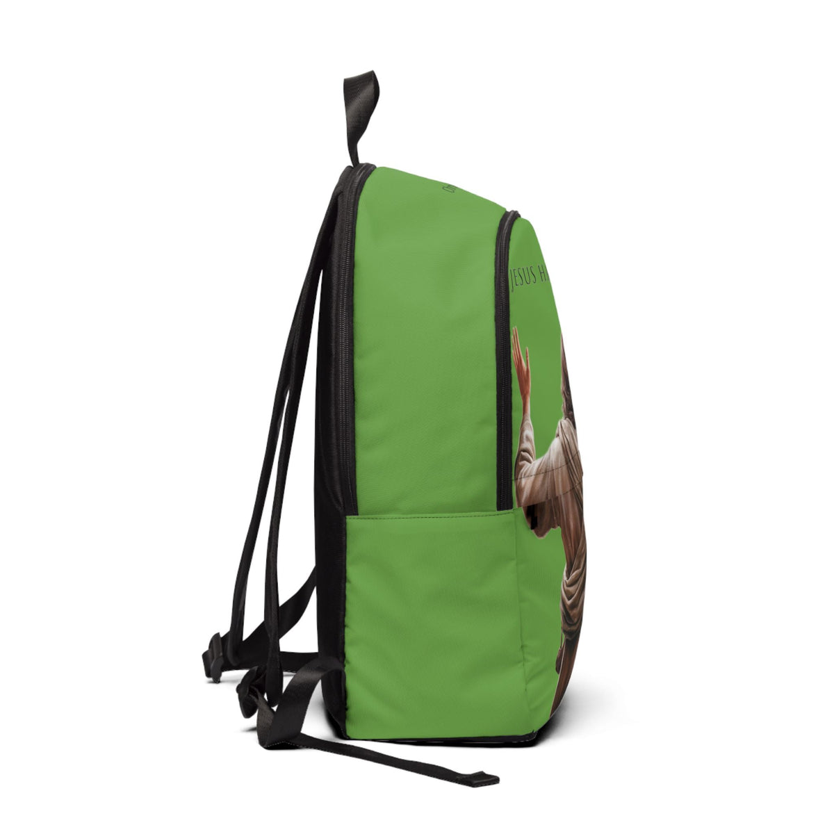 "Jesus Has My Back" Christian Backpack (Choose Green Shade)