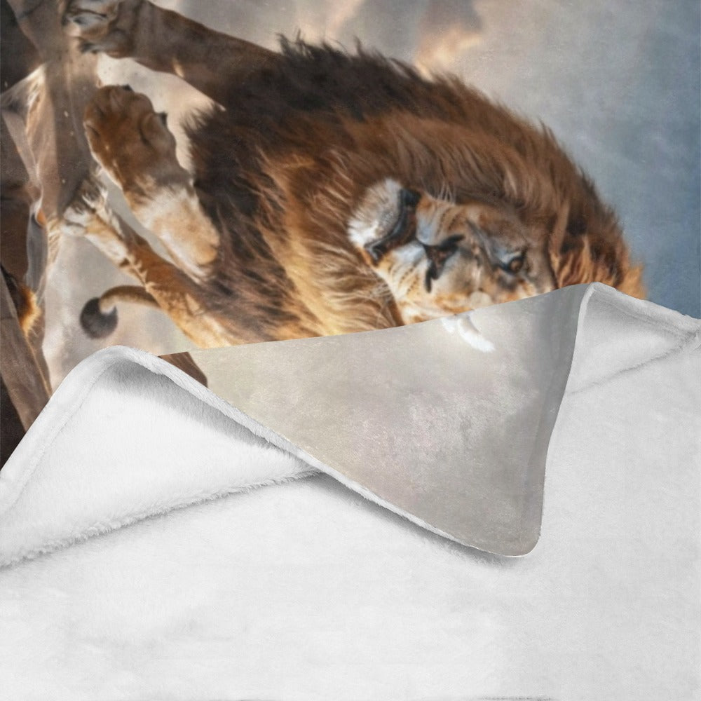 Lion of Judah and Holy Spirit Ultra Soft Micro Fleece Blanket (multiple sizes)