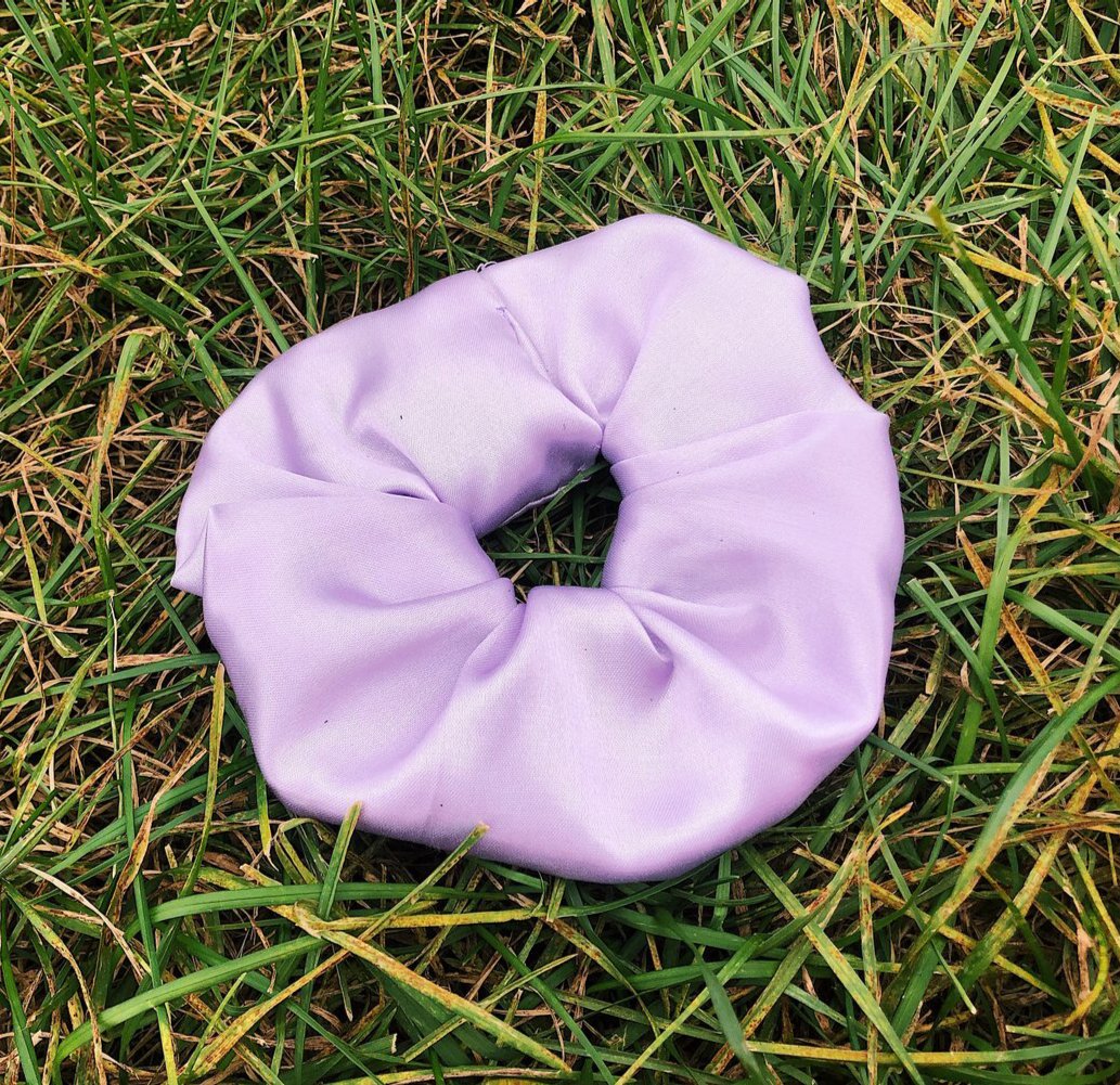 Satin Lavender Scrunchie