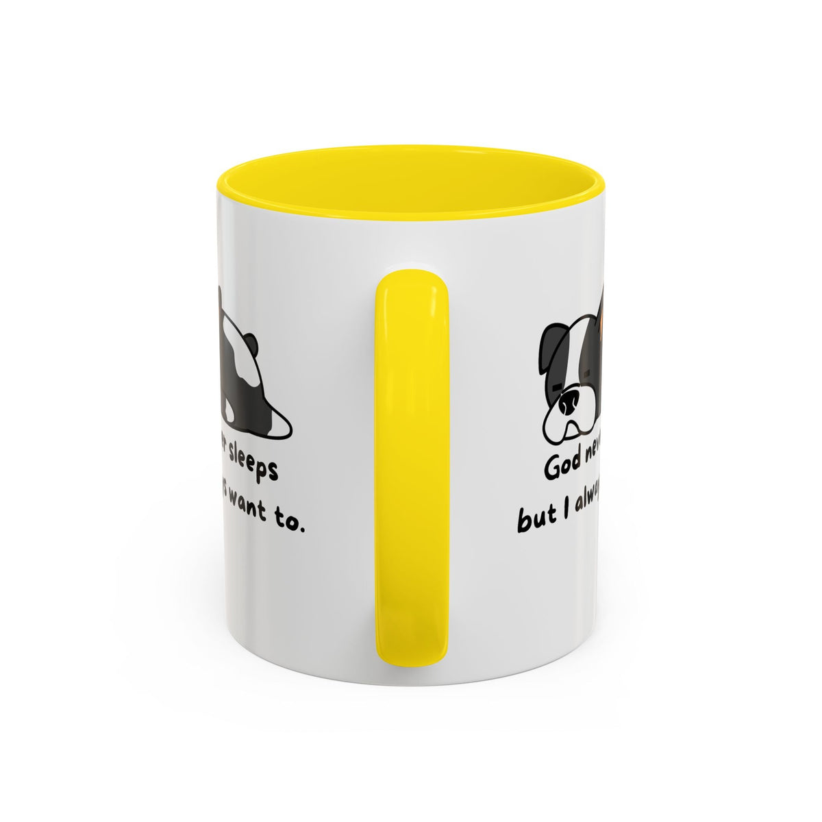 Christian "God never sleeps" 11 oz and 15oz Accent Mug, multiple colors, Christian Mug