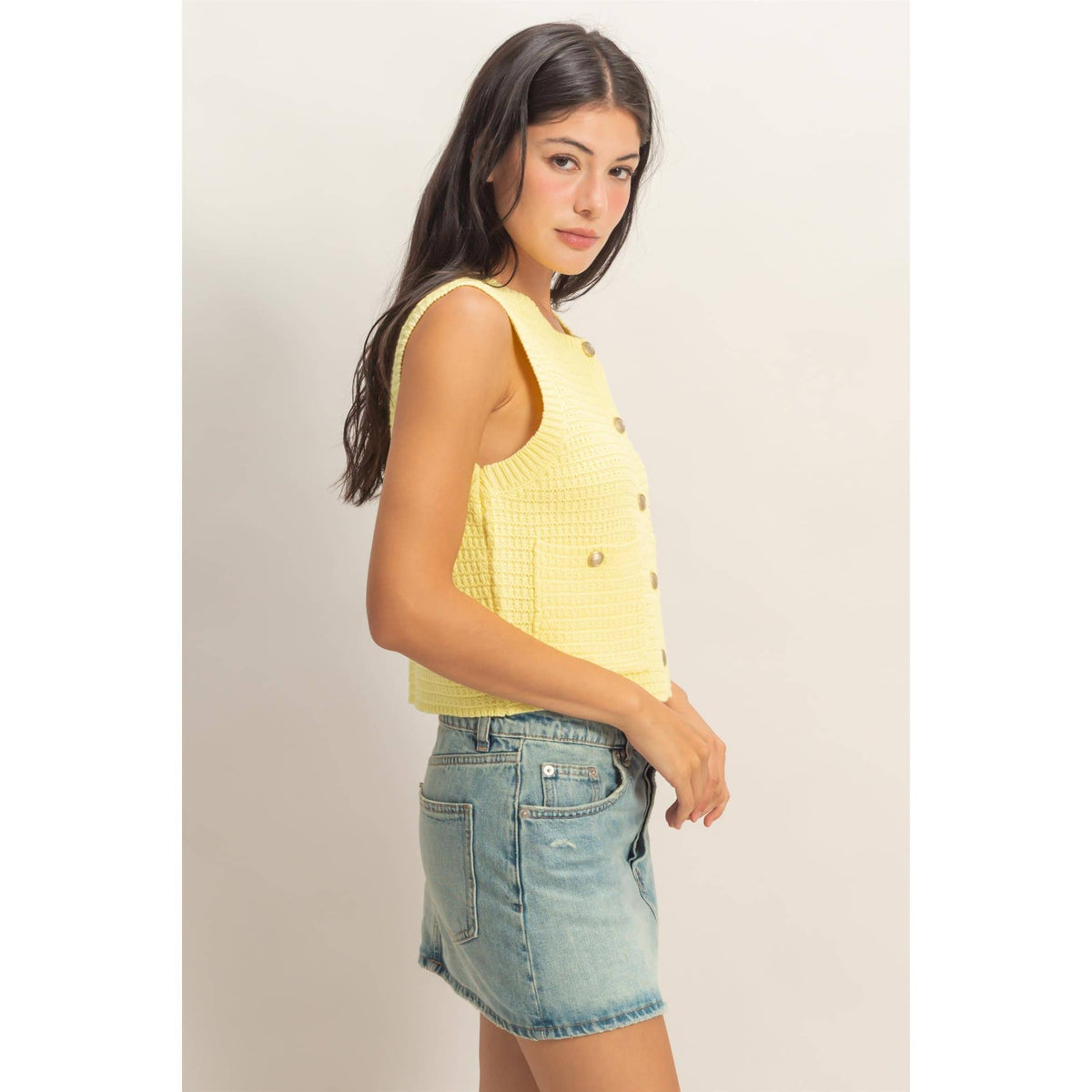 Frankie Button-Front Vest