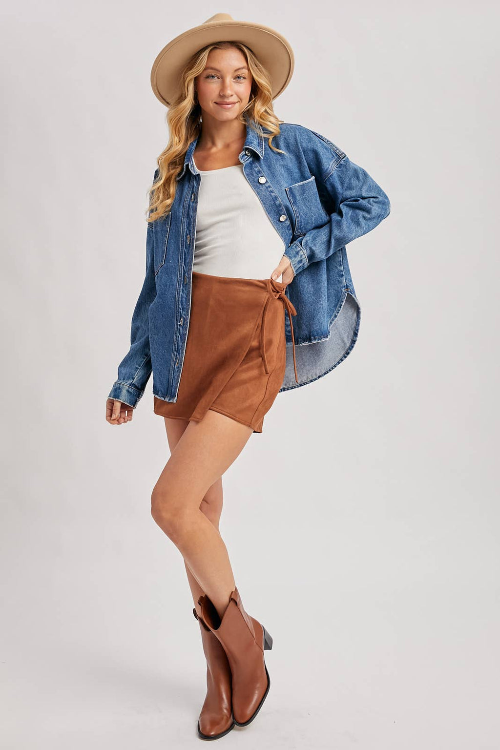Dani Crossover Wrap Skirt