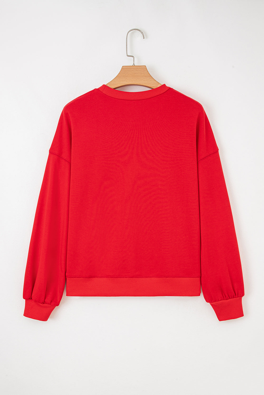 Fiery Red How Bout Them Dawgs Glitter Graphic Sweatshirt