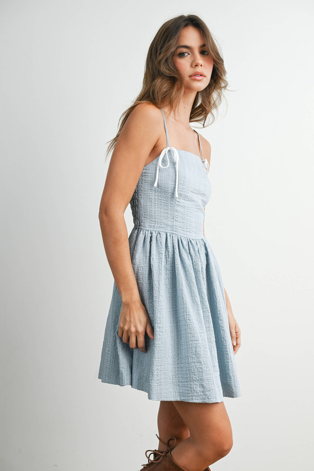 Gwen Polka Dot Fit & Flare Dress