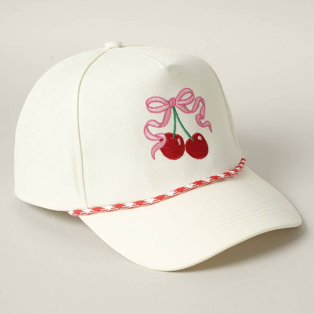 Cherry Ribbon Trucker Hat