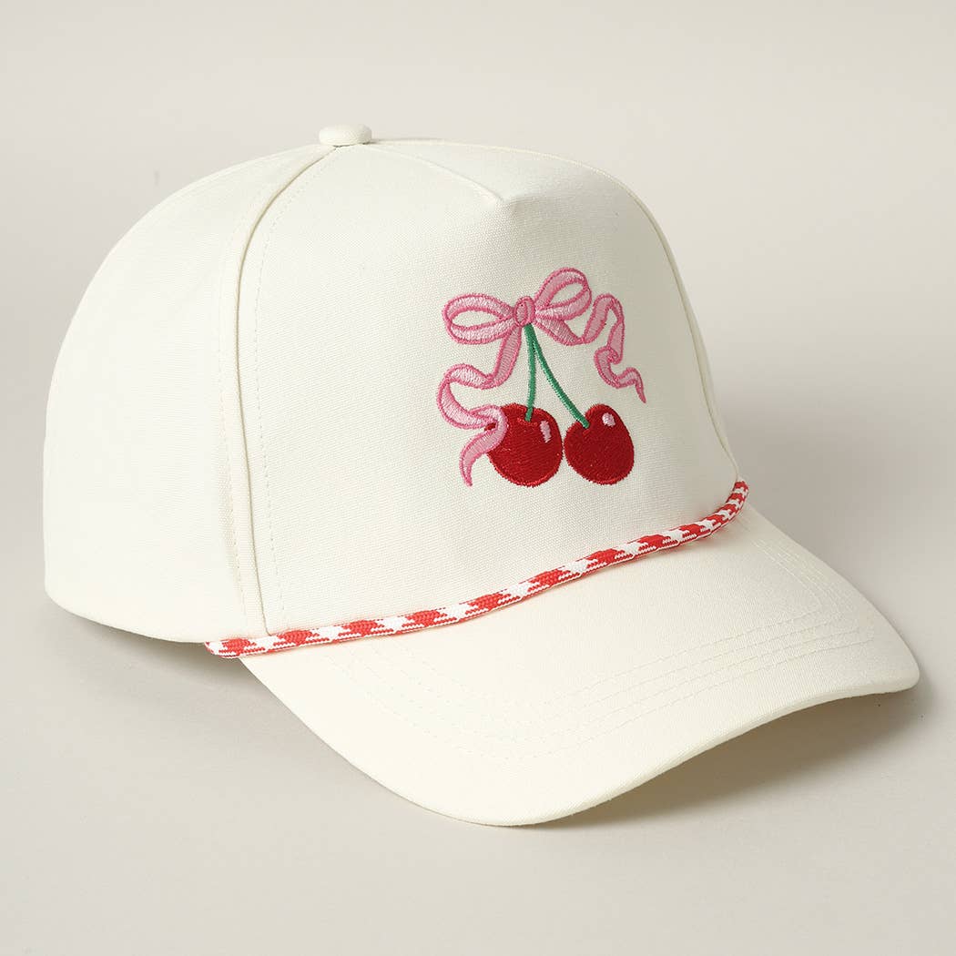 Cherry Ribbon Trucker Hat