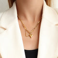 Titanium Steel Heart Pendant Necklace