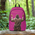 "Jesus Has My Back" Christian Backpack (Choose Pink Shade)
