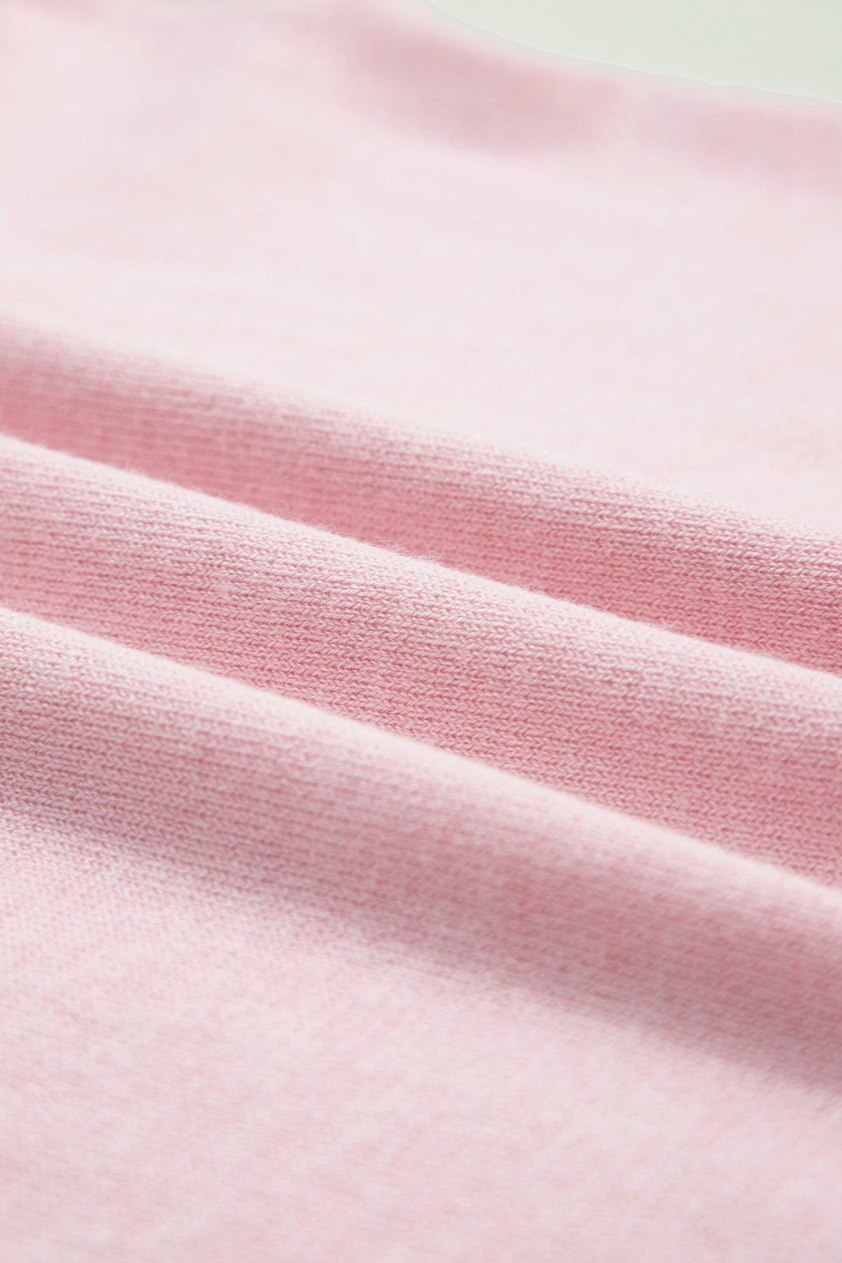 Strawberry Pink Lacy V Neckline Short Sleeve Sweater