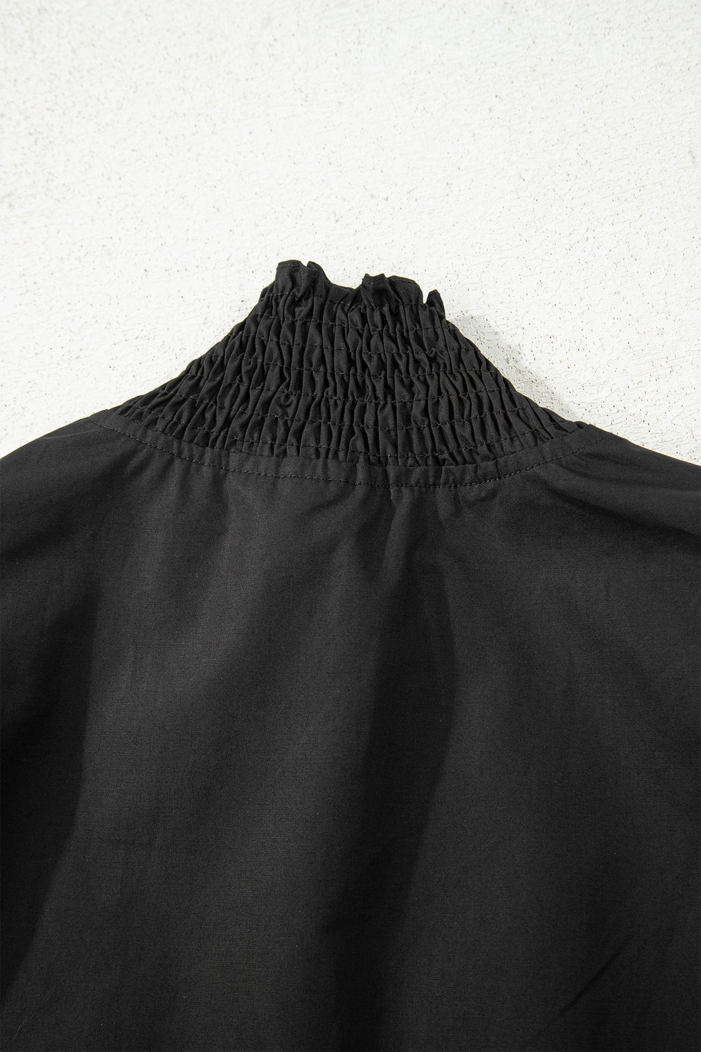 Black Puffy Flounce Sleeve Leopard Trim V Neck Blouse
