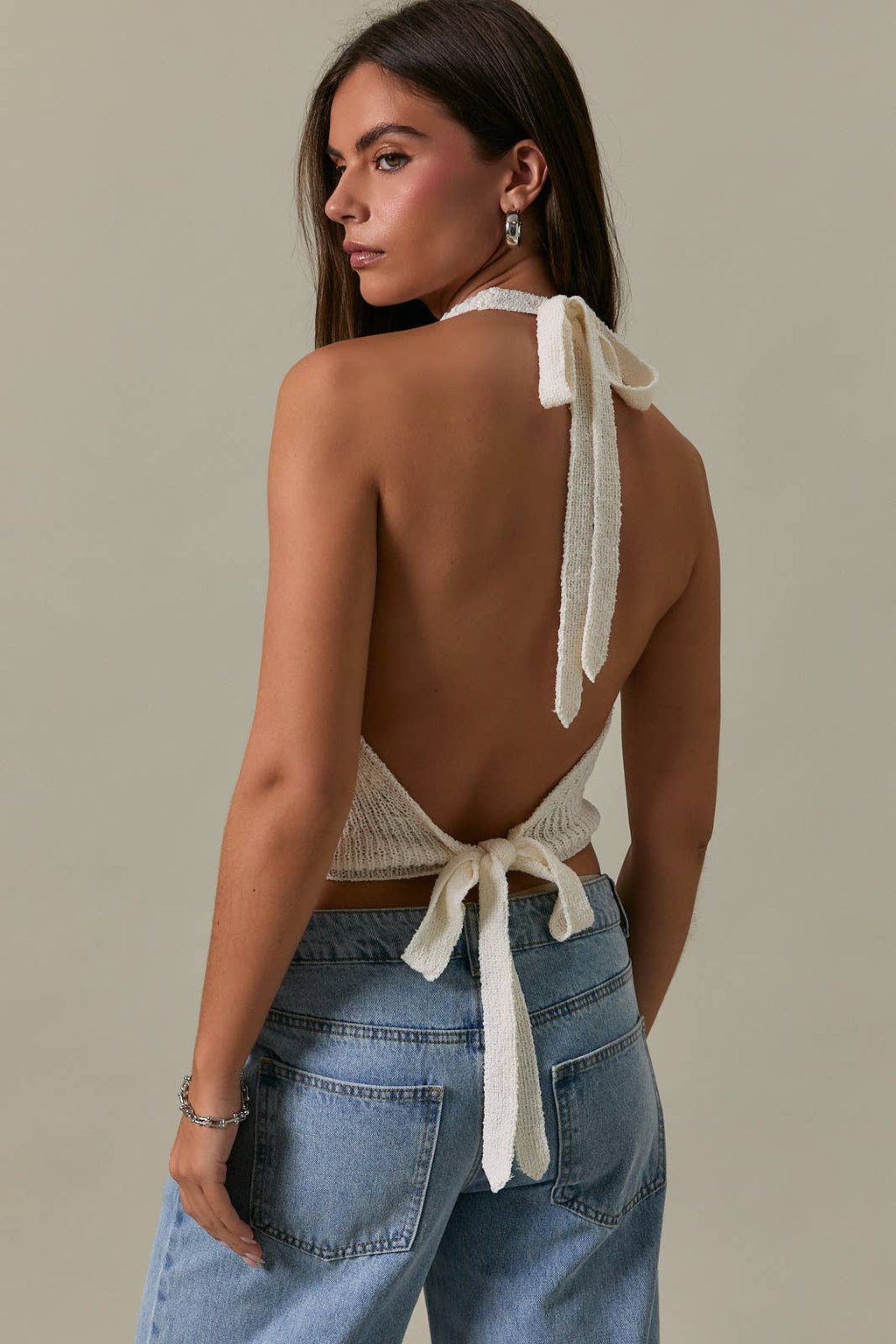 Zoie Cowl Neck Halter Top