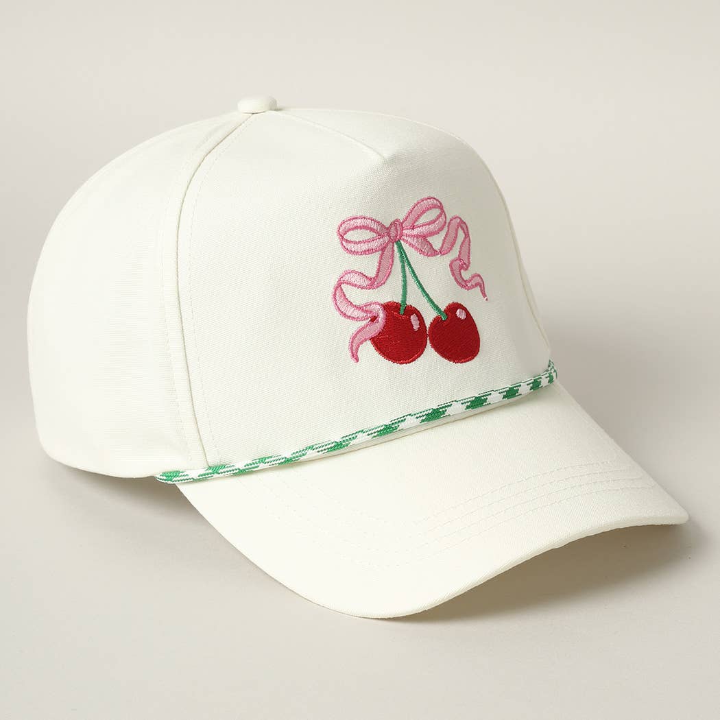Cherry Ribbon Trucker Hat