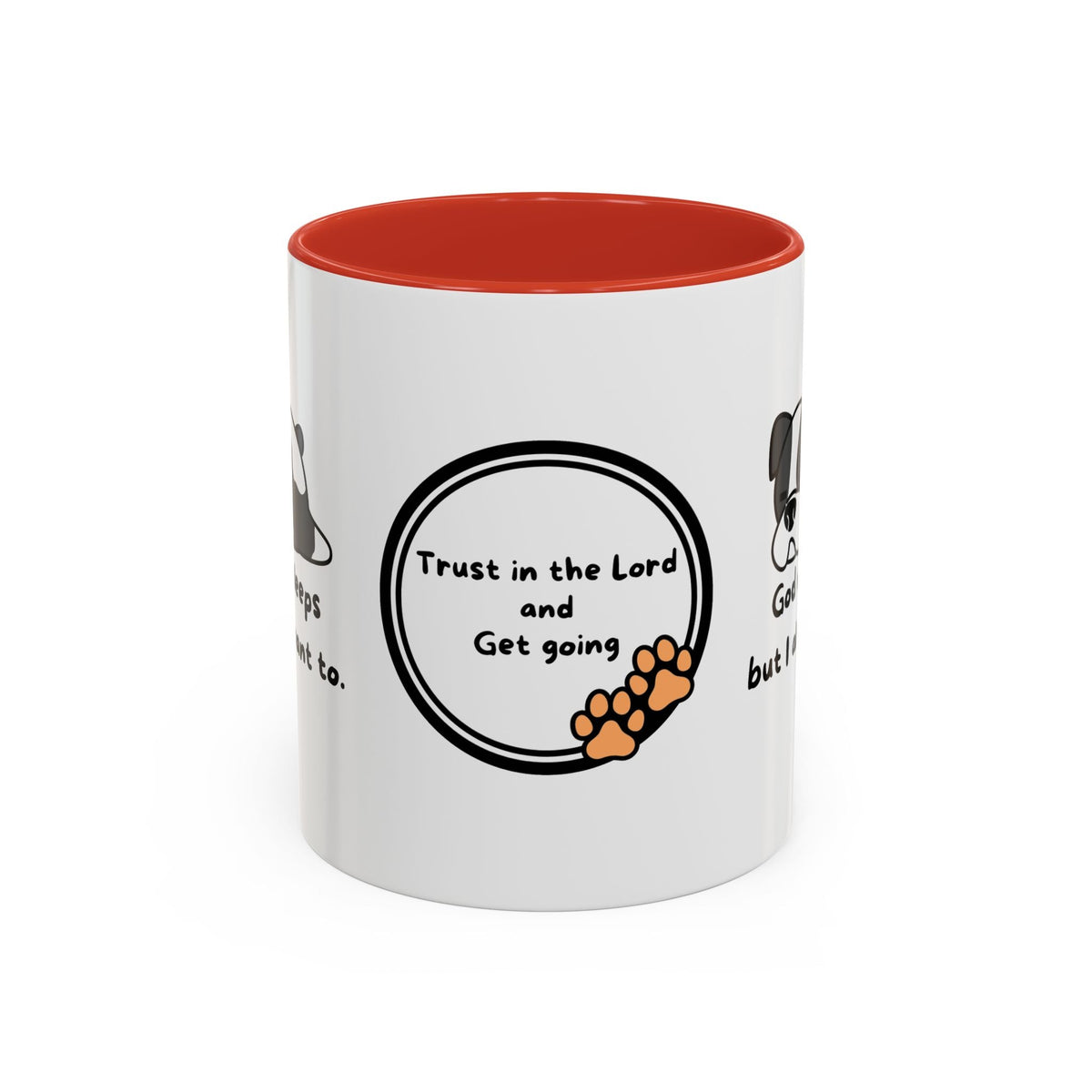 Christian "God never sleeps" 11 oz and 15oz Accent Mug, multiple colors, Christian Mug