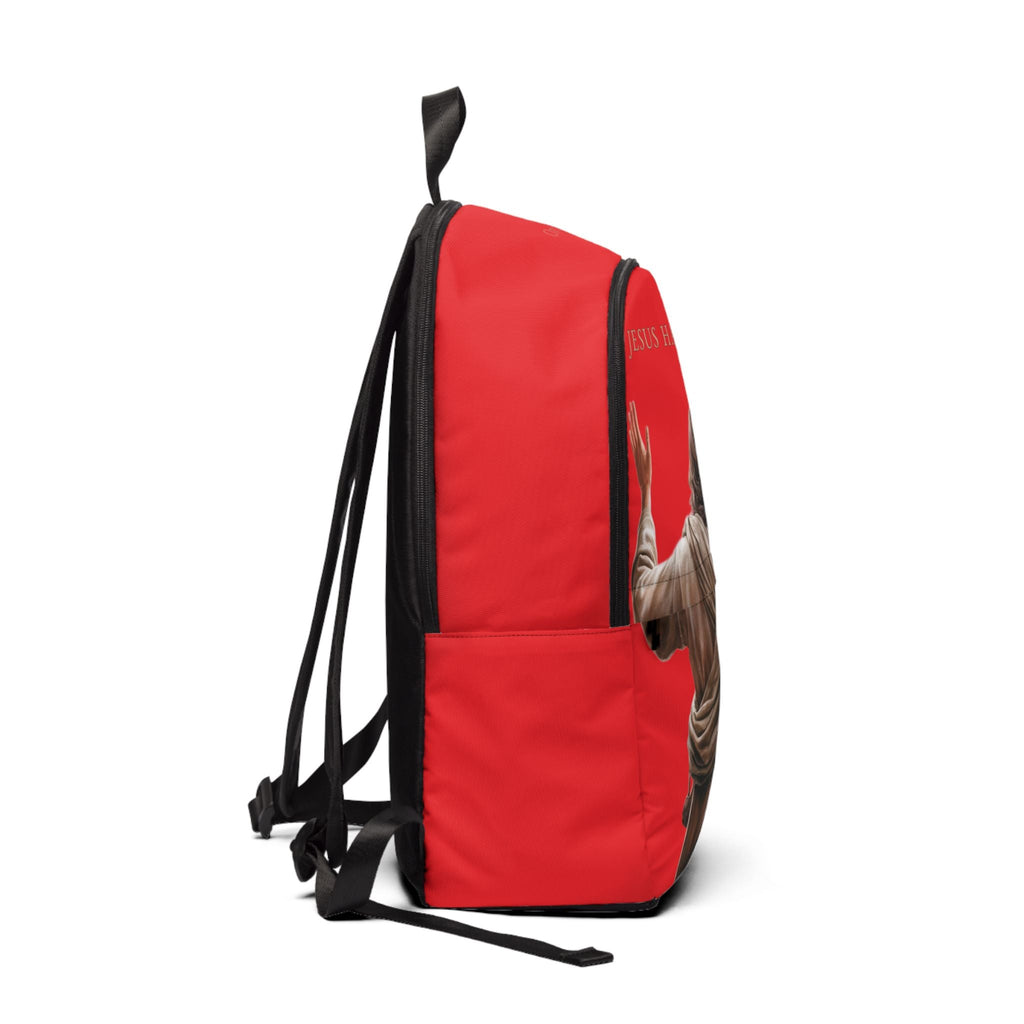 "Jesus Has My Back" Christian Backpack (Choose Red Shade)